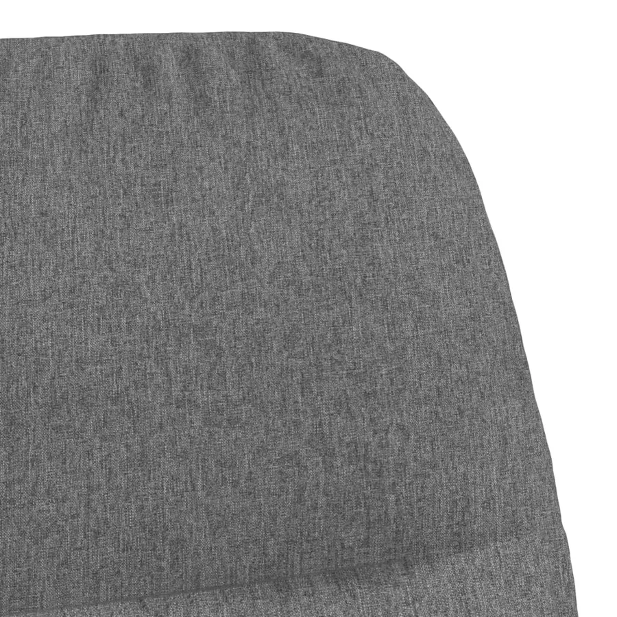 Chaise de relaxation avec tabouret Gris clair Tissu - 9