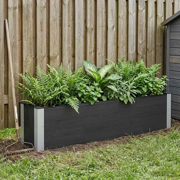 Jardinière surélevée Noir 150 x 30 x 36 cm