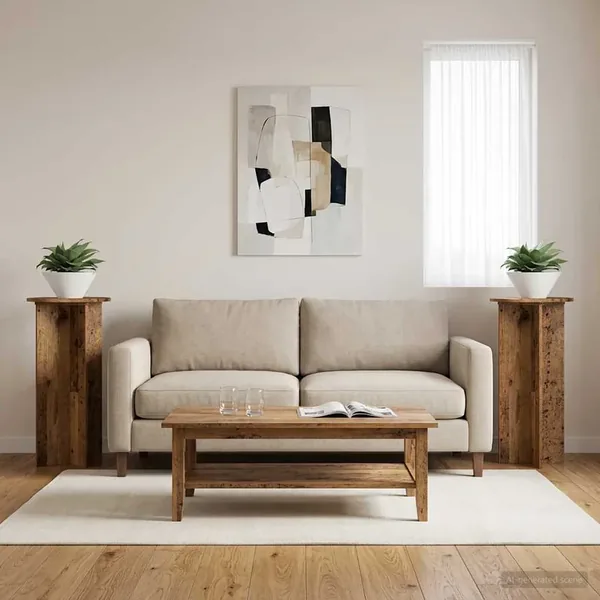 Support de Plante 2 pcs Bois ancien 40 x 40 x 80 cm