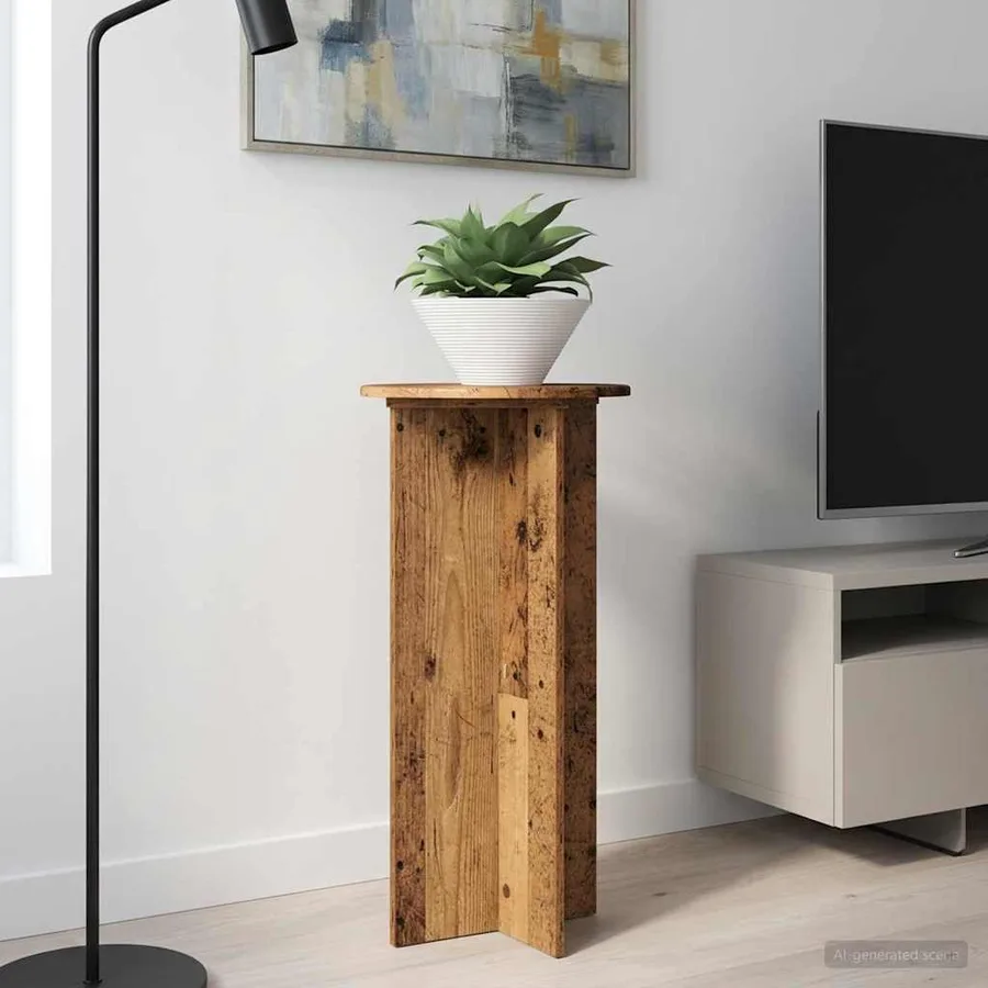Support de Plante 2 pcs Bois ancien 40 x 40 x 80 cm - 4