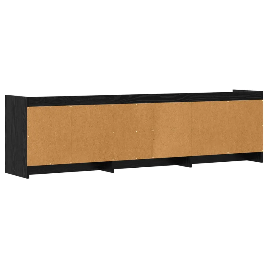 Meuble TV 168 x 33 x 47 cm Chêne noir Bois d'ingénierie - 7