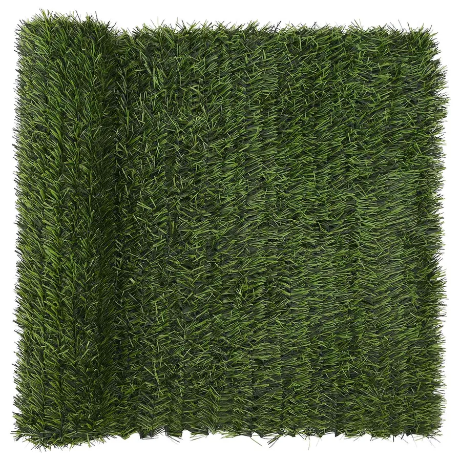 Clôture Artificielle Vert clair 1 x 5 m PVC et Acier - 2