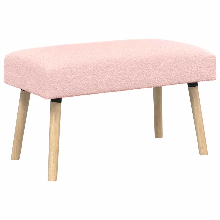 banc Uni Rose 80 x 40 x 46 cm Bouclé - 2