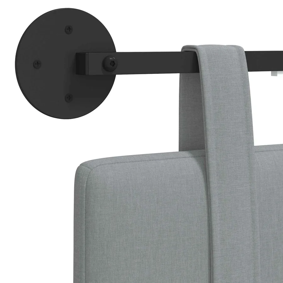 Tête de lit suspendue Avec lumière LED Gris clair Tissu - 10