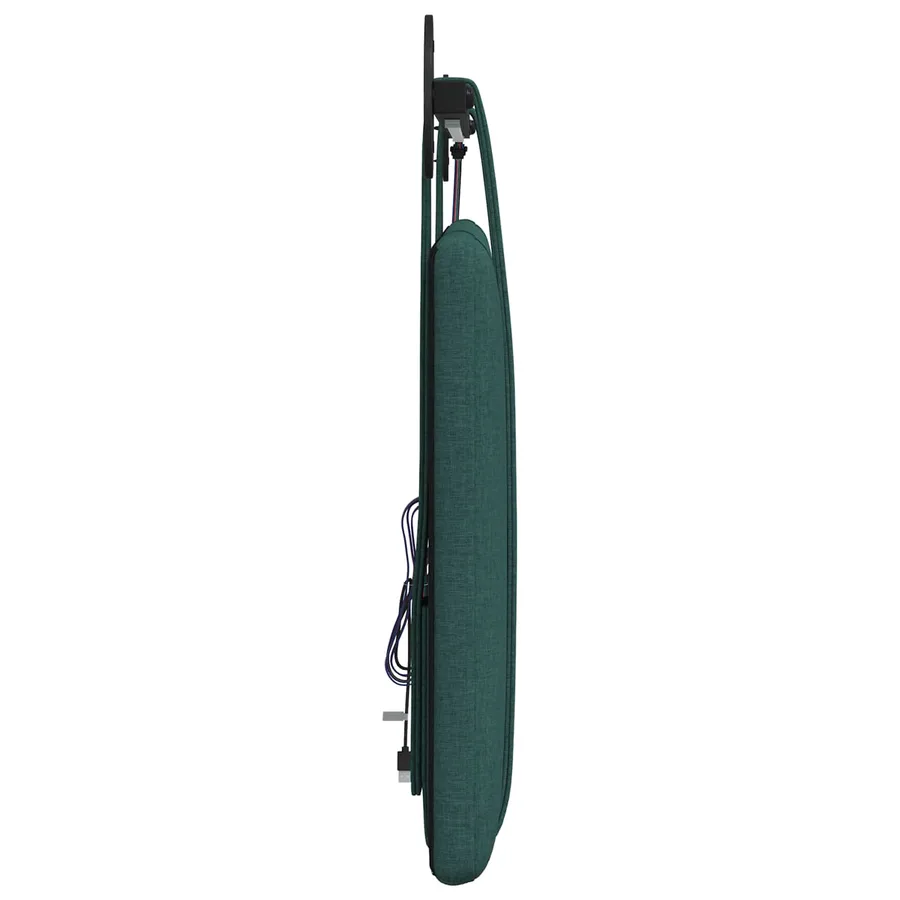 Tête de lit suspendue Avec lumière LED Vert foncé Tissu - 7