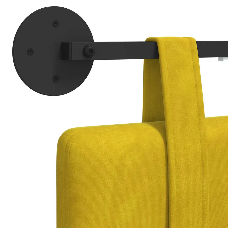 Tête de lit suspendue Avec lumière LED Jaune Velours - 8