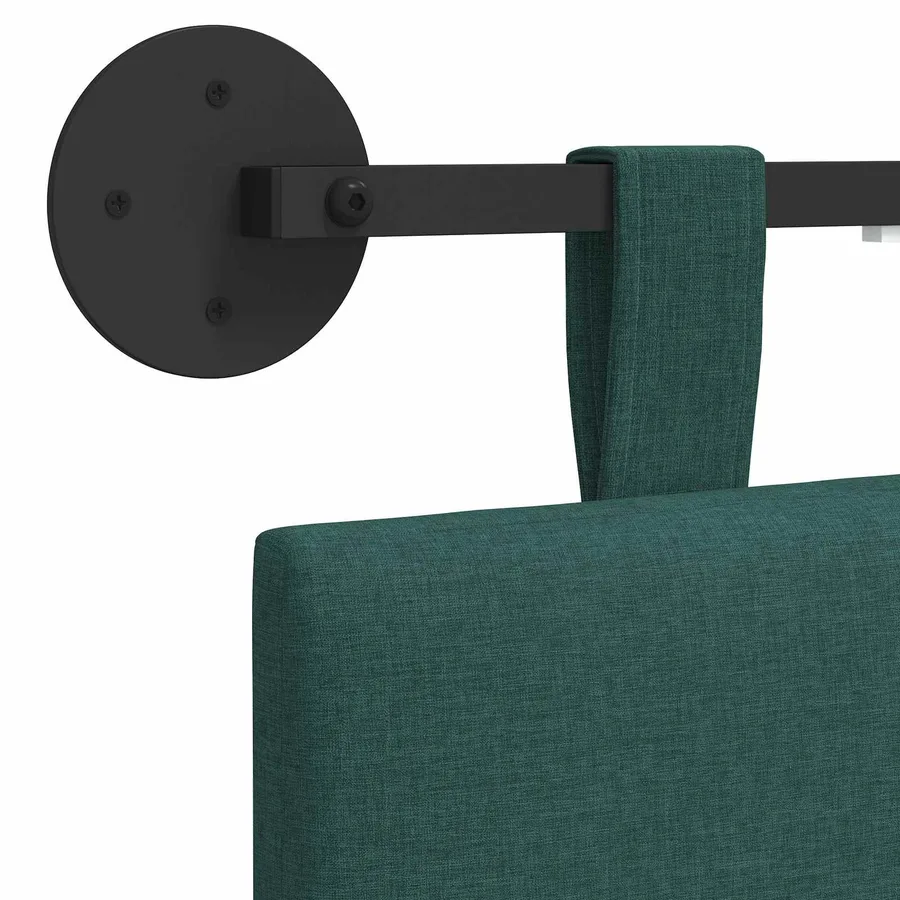 Tête de lit suspendue Avec lumière LED Vert foncé Tissu - 10