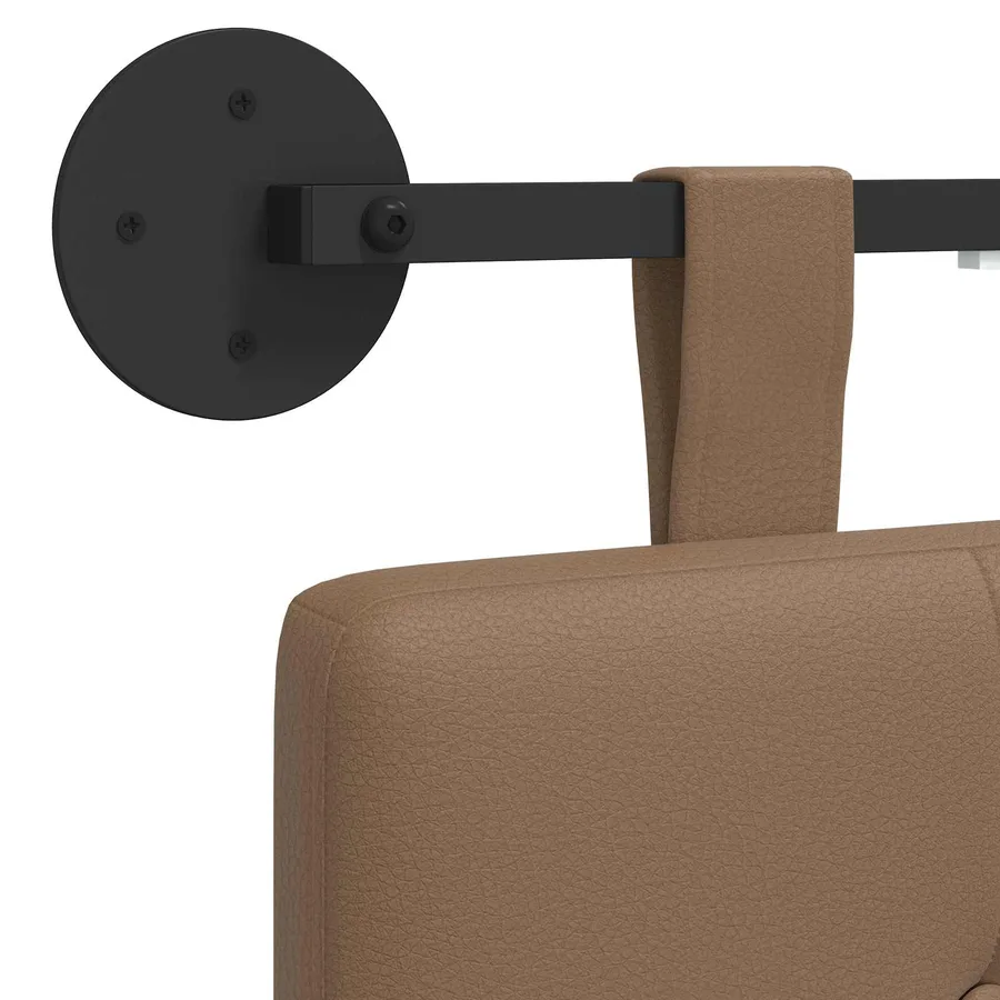 Tête de lit suspendue Avec lumière LED Cappuccino Simili cuir - 10