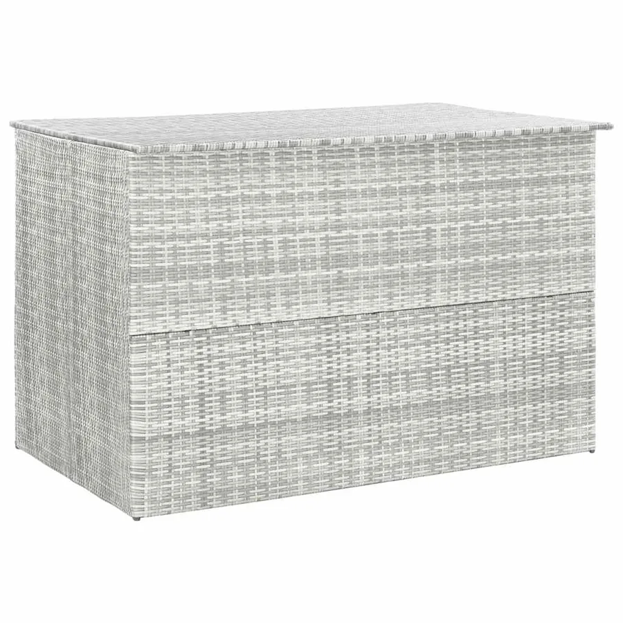 Boîte de rangement de jardin gris clair 150x100x100 cm rotin