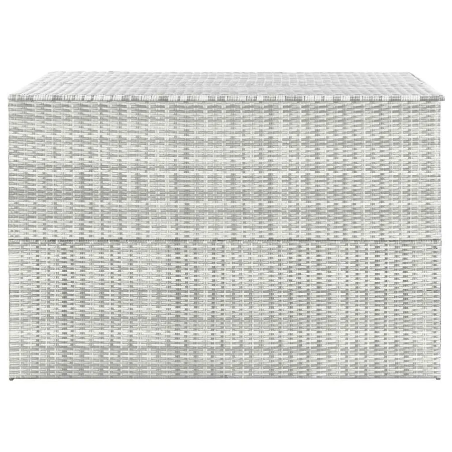 Boîte de rangement de jardin gris clair 150x100x100 cm rotin - 2