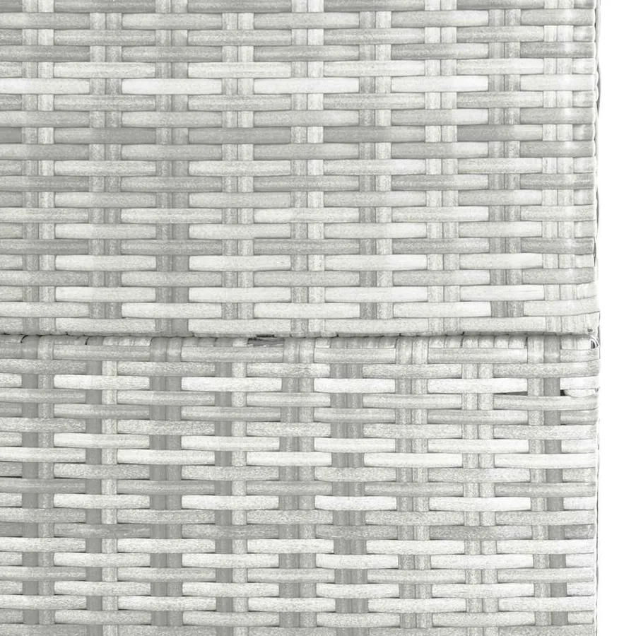Boîte de rangement de jardin gris clair 150x100x100 cm rotin - 8