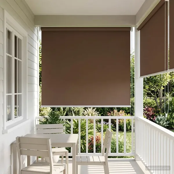 Store roulant extérieur protection UV Taupe 65 x 140 cm (L x H)