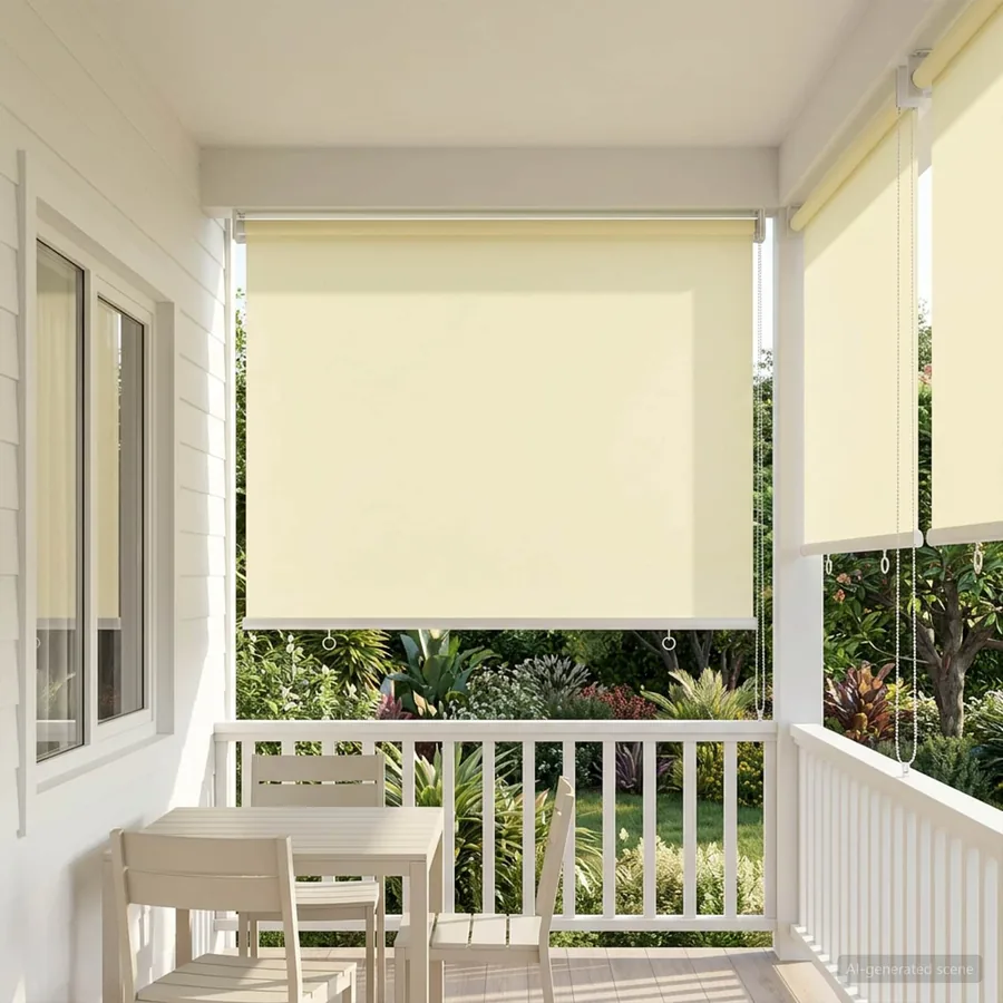 Store roulant extérieur protection UV Crème 65 x 230 cm (L x H)