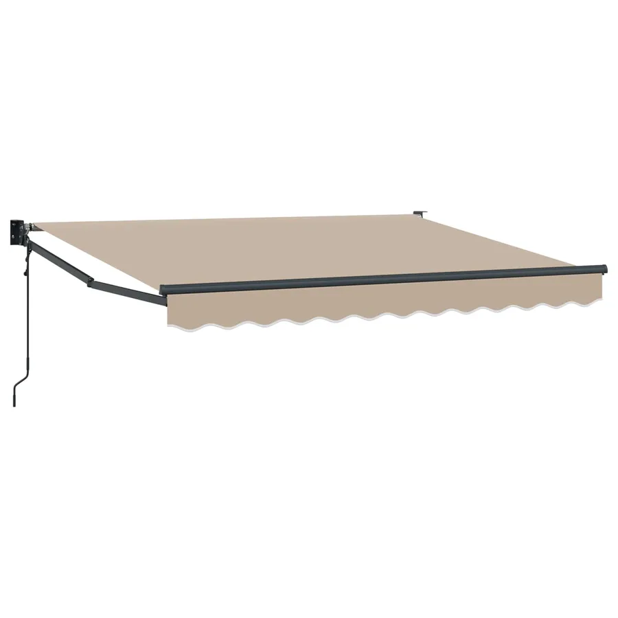 Auvent rétractable Beige 3,5 x 2 m Polyester et métal - 2
