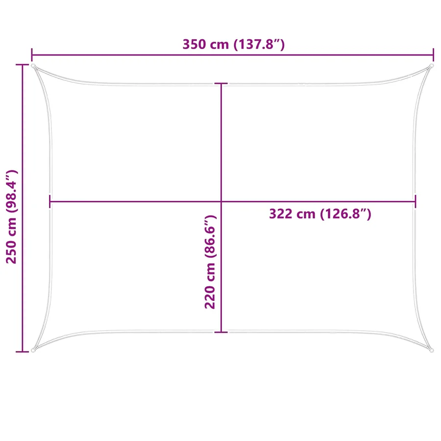 Voile d'ombre Orange et marron 3,5 x 2,5 m - 8