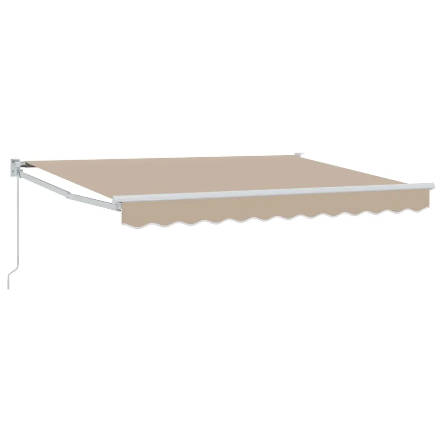 Auvent rétractable Beige 3,5 x 2 m 100% Polyester et Aluminium - 2
