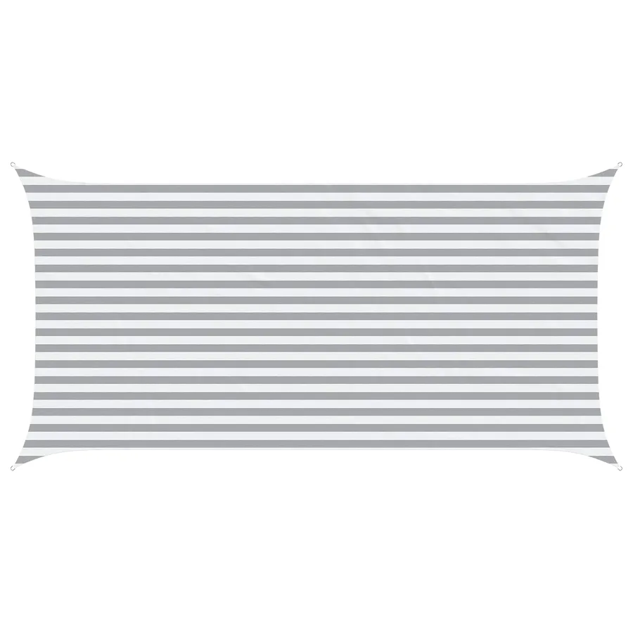 Voile d'ombre Gris clair et blanc 5 x 2,5 m - 2