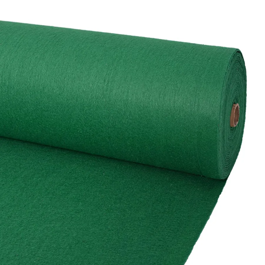 Tapis Uni Vert 1 x 12 m Tissu - 2