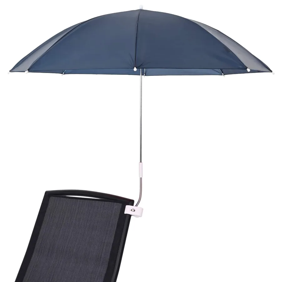 Parapluie avec pince 2 pcs Bleu marine Ø 105 x 86 cm - 3