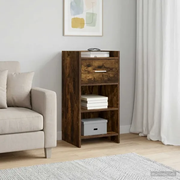 Buffet Chêne fumé 40 x 36 x 80 cm Bois d'ingénierie