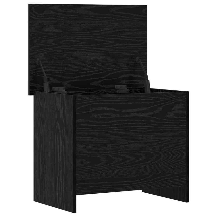 Coffre de rangement avec stockage Chêne noir 60 x 40 x 50 cm - 5