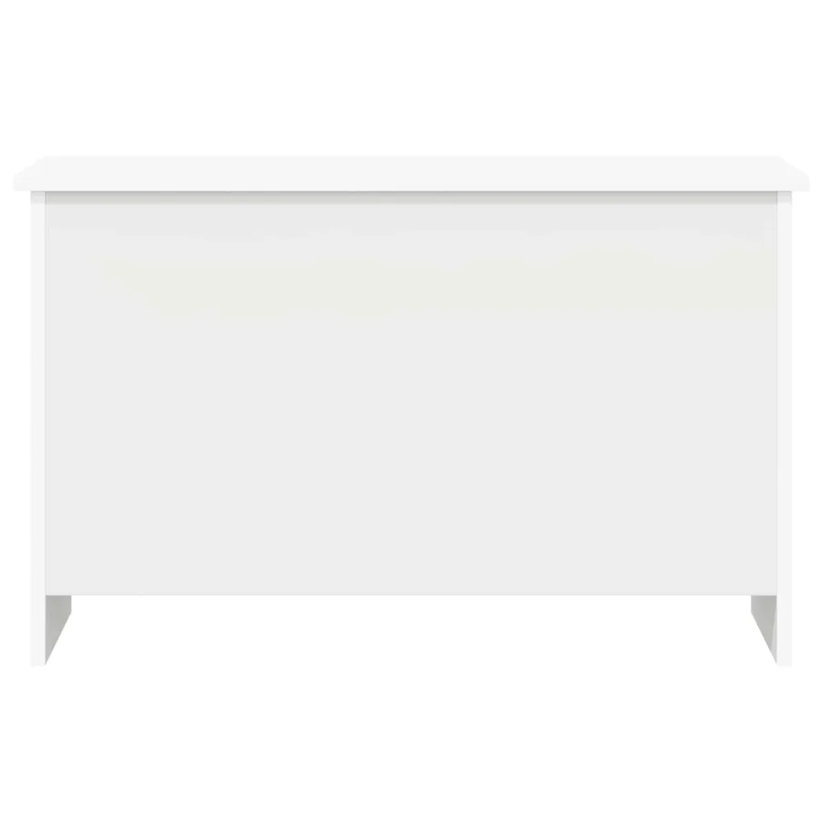 Coffre de rangement Blanc 80 x 40 x 50 cm Bois d'ingénierie - 6