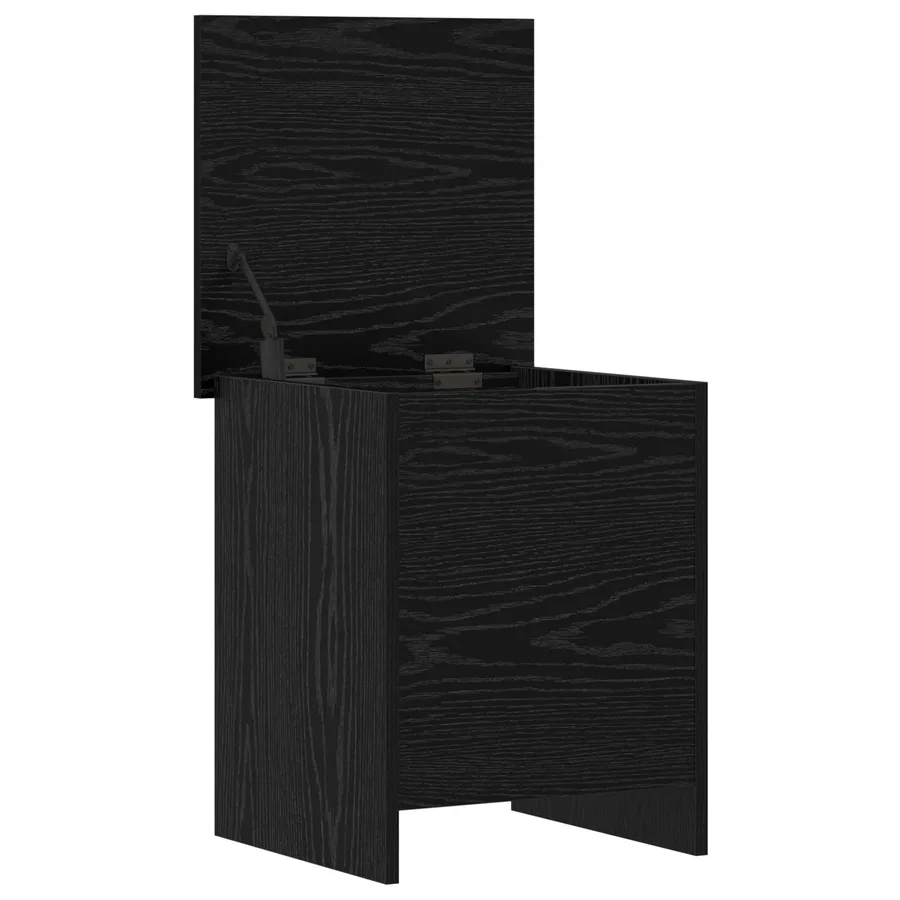 Coffre de rangement avec stockage Chêne noir 40 x 40 x 50 cm - 5