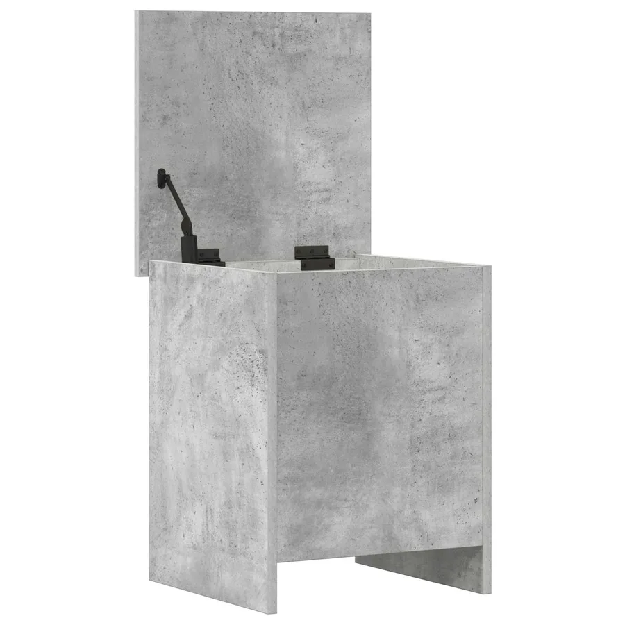 Coffre de rangement avec stockage Gris béton 40 x 40 x 50 cm - 5