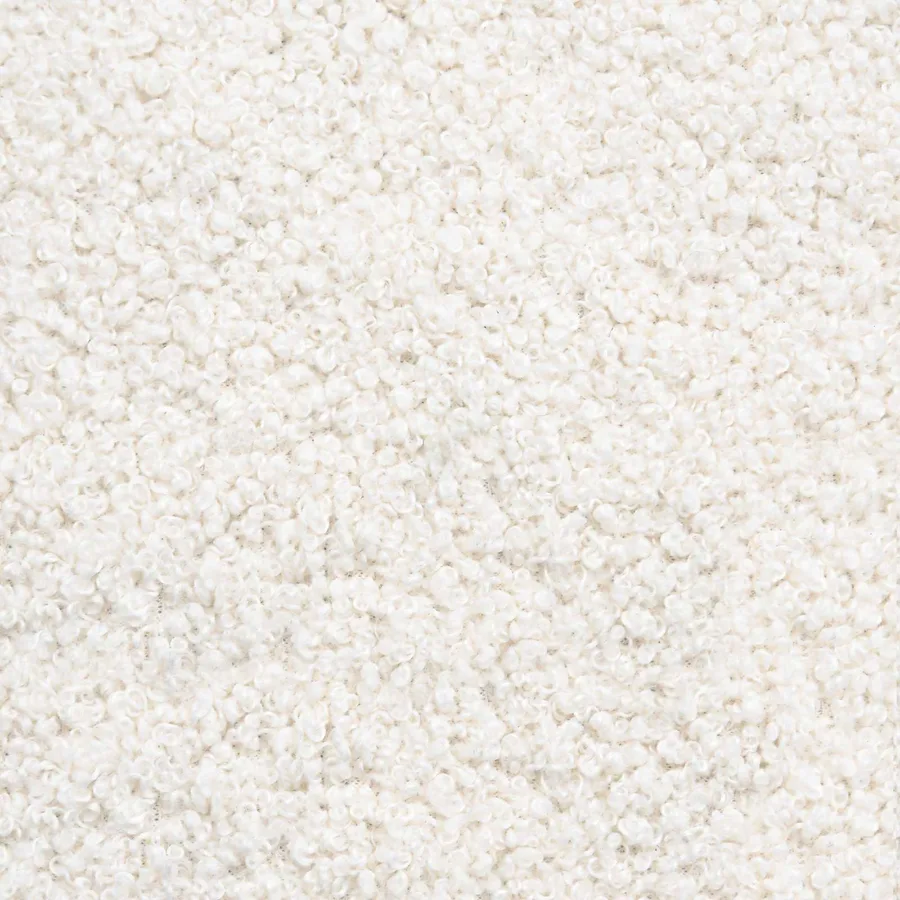 Pouf Crème 55 x 35 x 41 cm Bouclé - 6