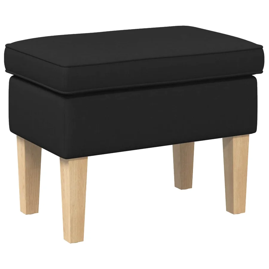 Pouf Noir 55 x 35 x 41 cm Tissu - 2