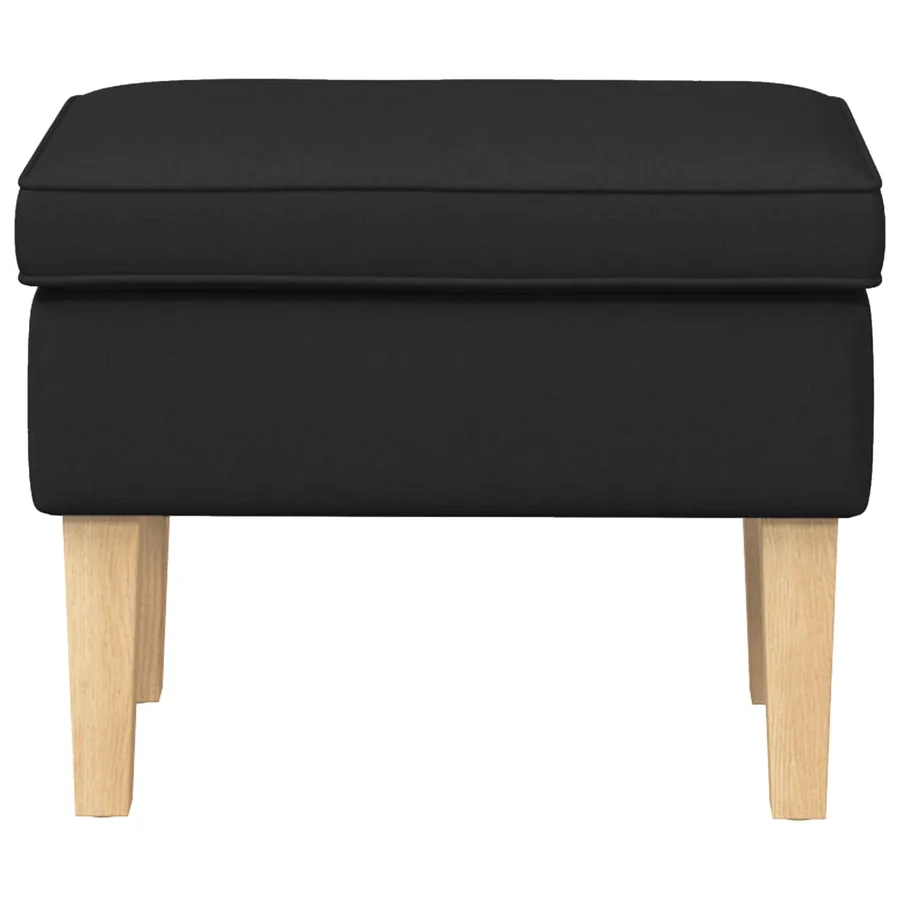 Pouf Noir 55 x 35 x 41 cm Tissu - 3