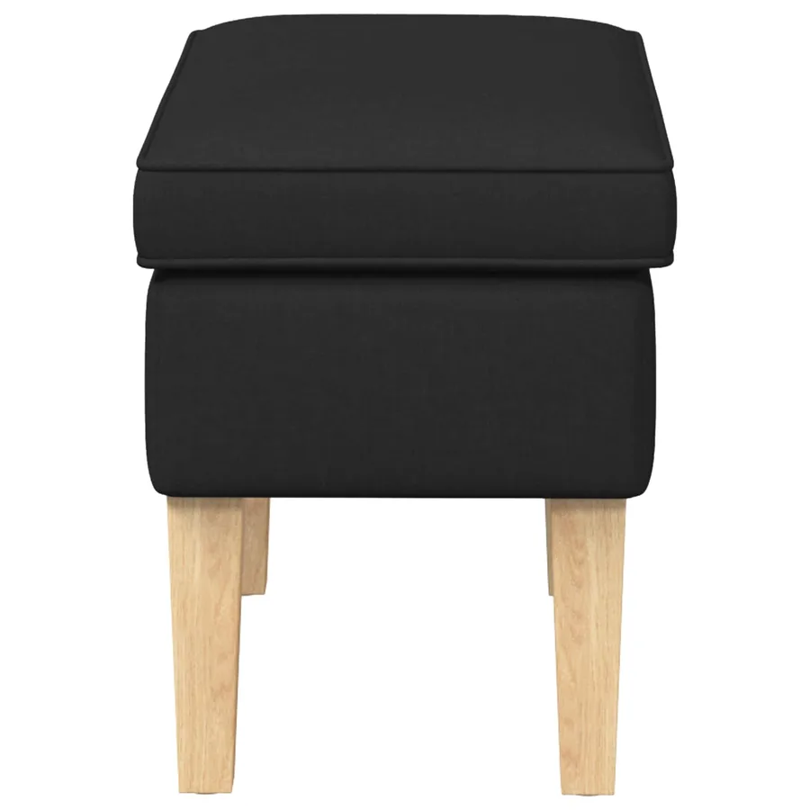 Pouf Noir 55 x 35 x 41 cm Tissu - 4