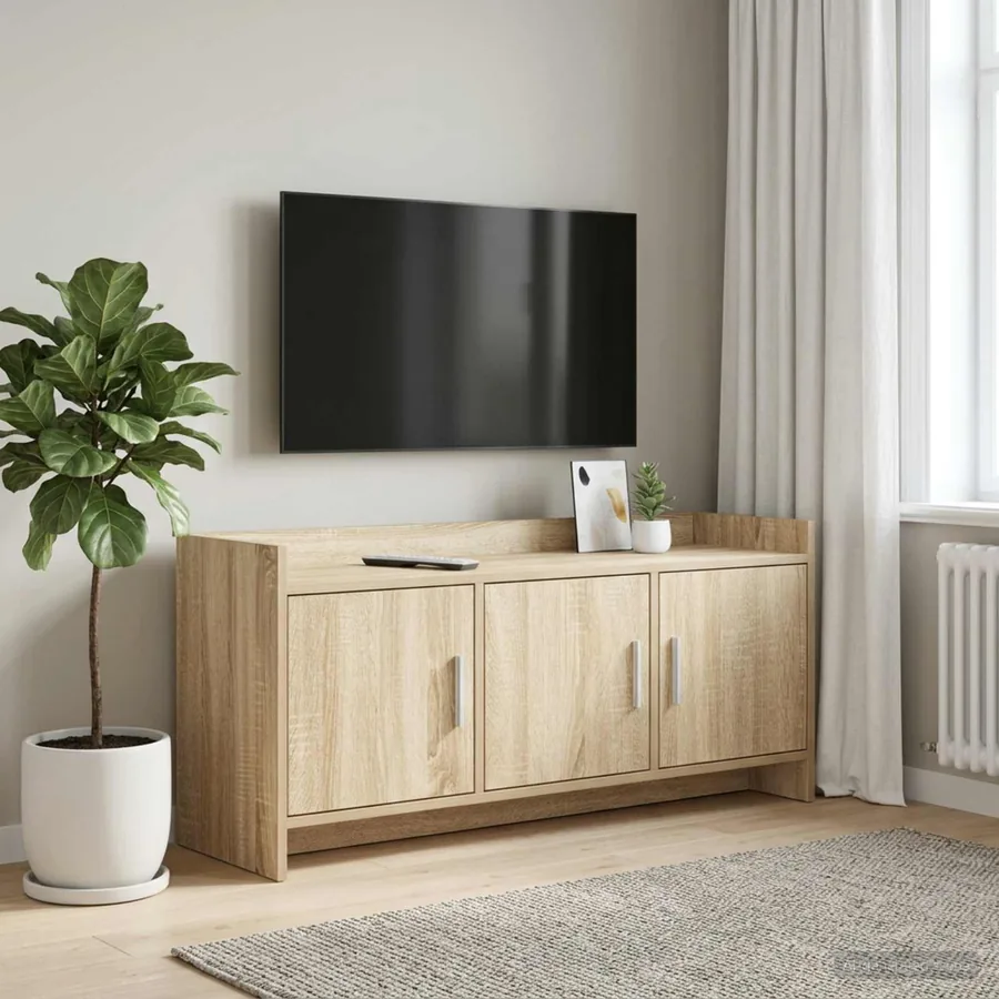 Meuble TV 102 x 33 x 47 cm Chêne Sonoma Bois d'ingénierie
