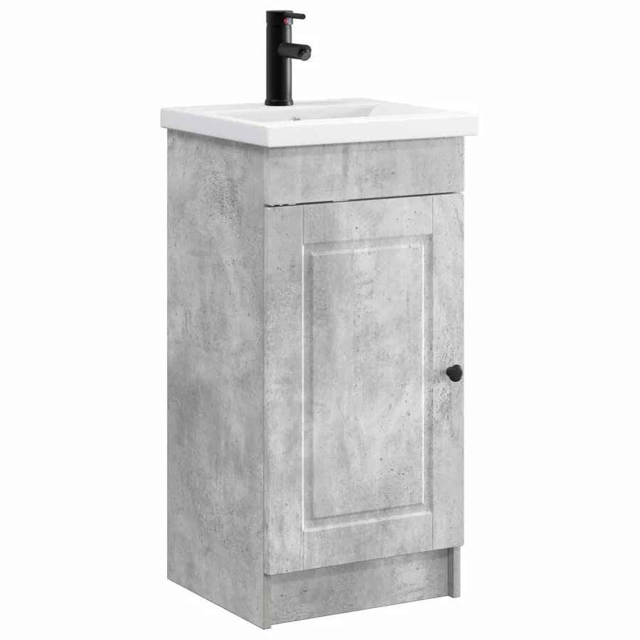 Meuble de salle de bain avec évier Gris béton 42 x 40 x 84,5 cm - 2