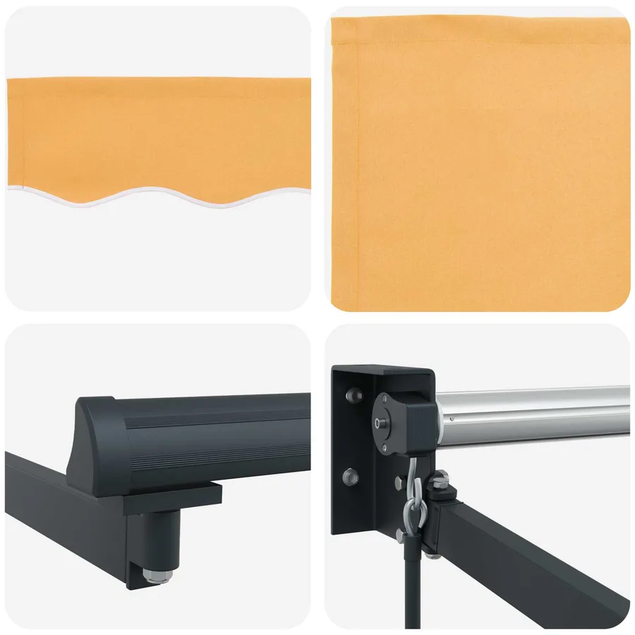 Auvent rétractable Sable 3 x 2,5 m 100% Polyester et Aluminium - 4