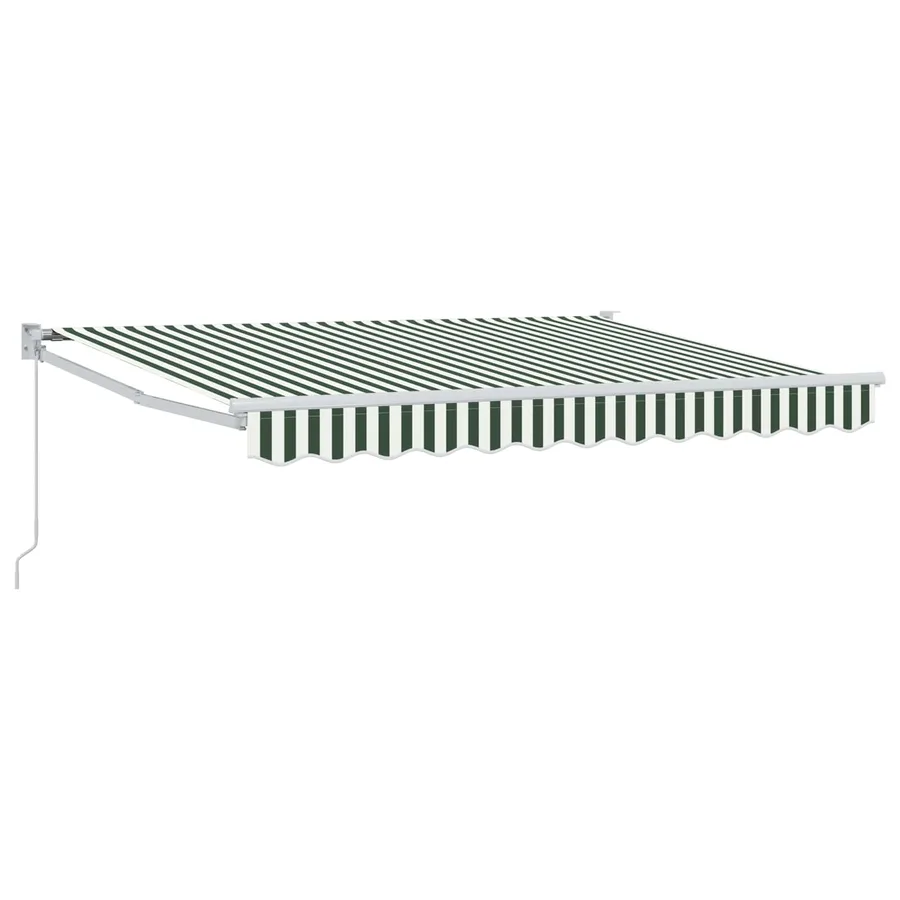 Auvent rétractable Vert et blanc 3 x 2 m - 2