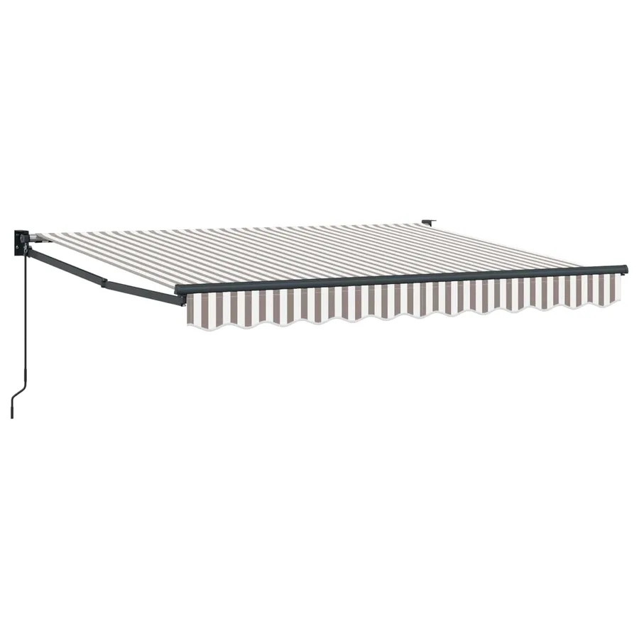 Auvent rétractable Gris clair et blanc 3,5 x 2,5 m - 2