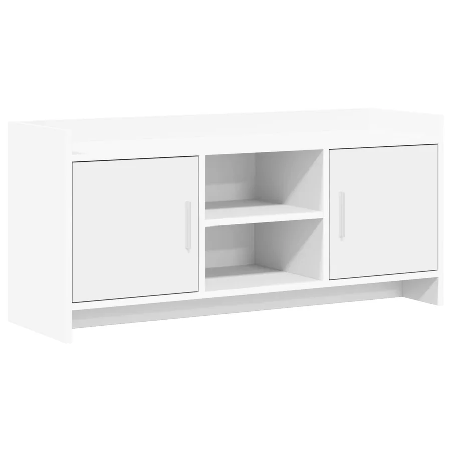 Meuble TV 102 x 33 x 47 cm Blanc Bois d'ingénierie - 2