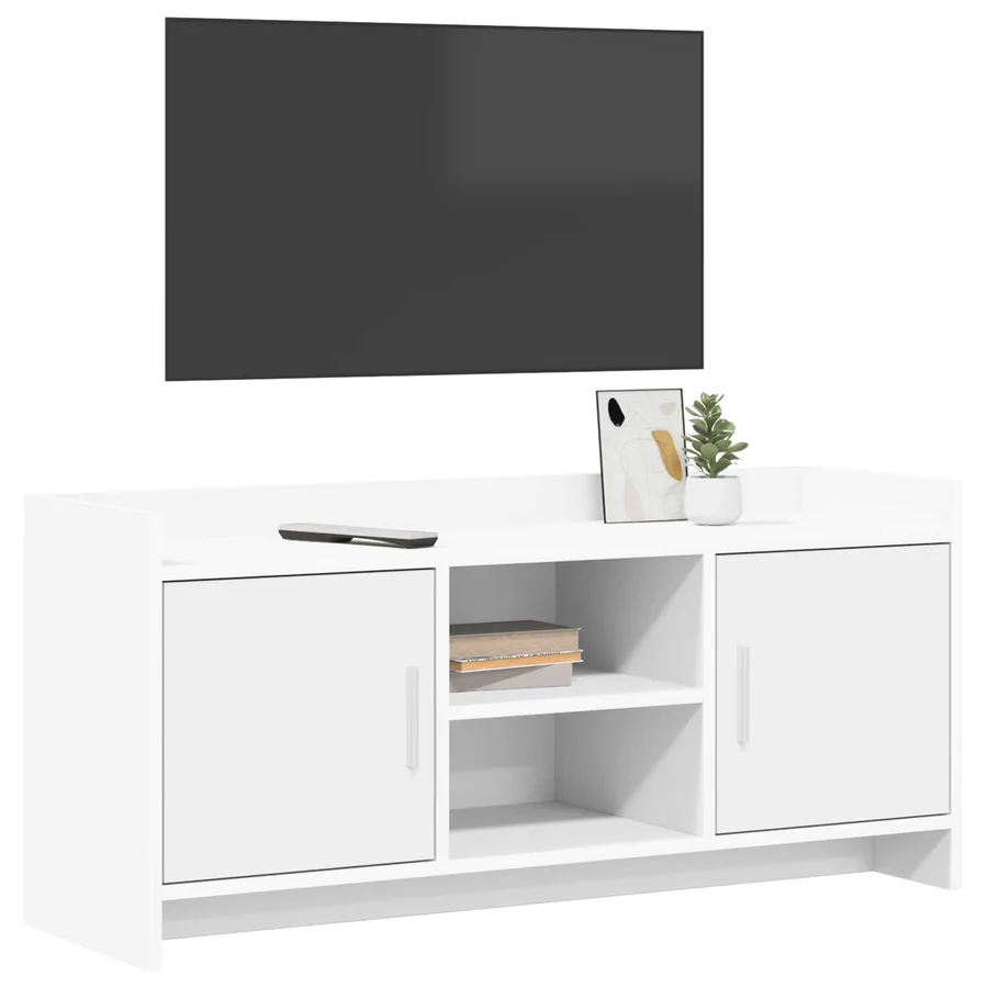 Meuble TV 102 x 33 x 47 cm Blanc Bois d'ingénierie - 3