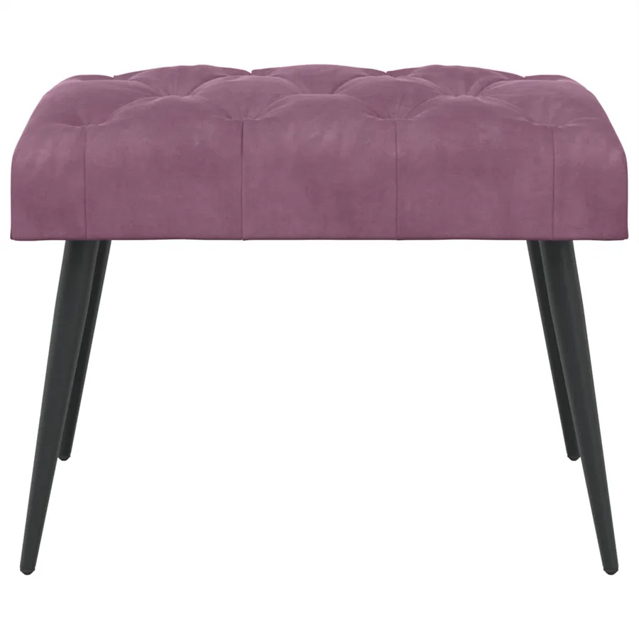 Banc avec capitonnage bouton Pourpre 60 x 40 x 45 cm Velours - 5
