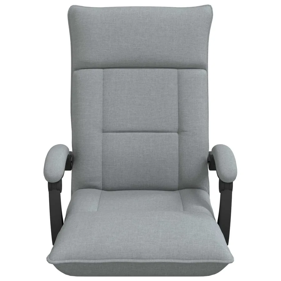 Fauteuil de sol ajustable Gris clair Tissu - 4