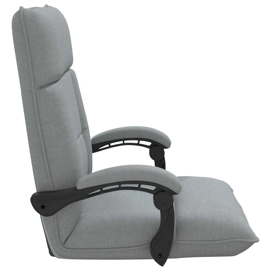 Fauteuil de sol ajustable Gris clair Tissu - 5