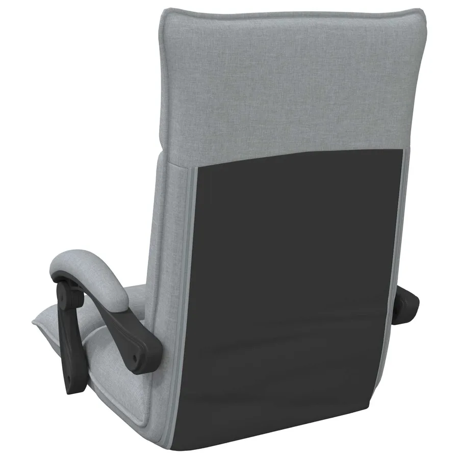 Fauteuil de sol ajustable Gris clair Tissu - 6
