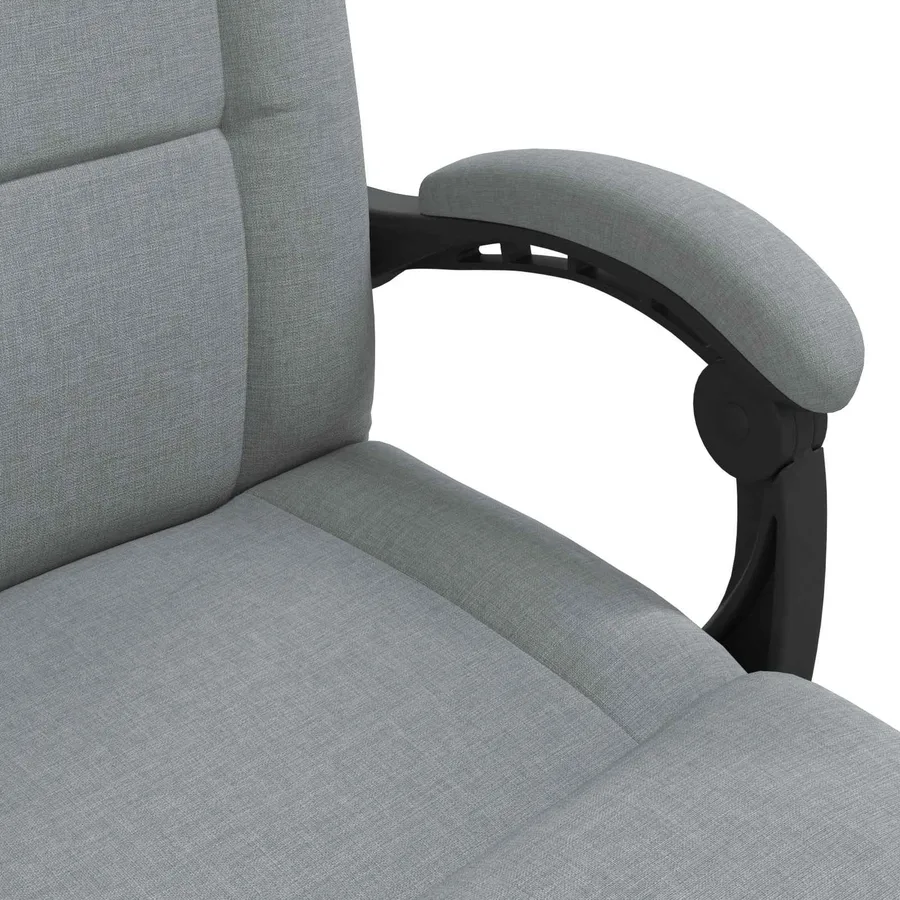 Fauteuil de sol ajustable Gris clair Tissu - 7