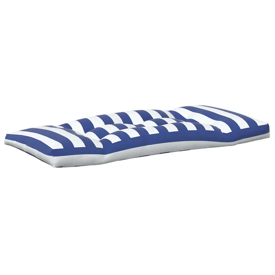 Coussin d'extérieur 3 pcs Bleu et Blanc 103 x 58 x 10 cm Tissu - 4