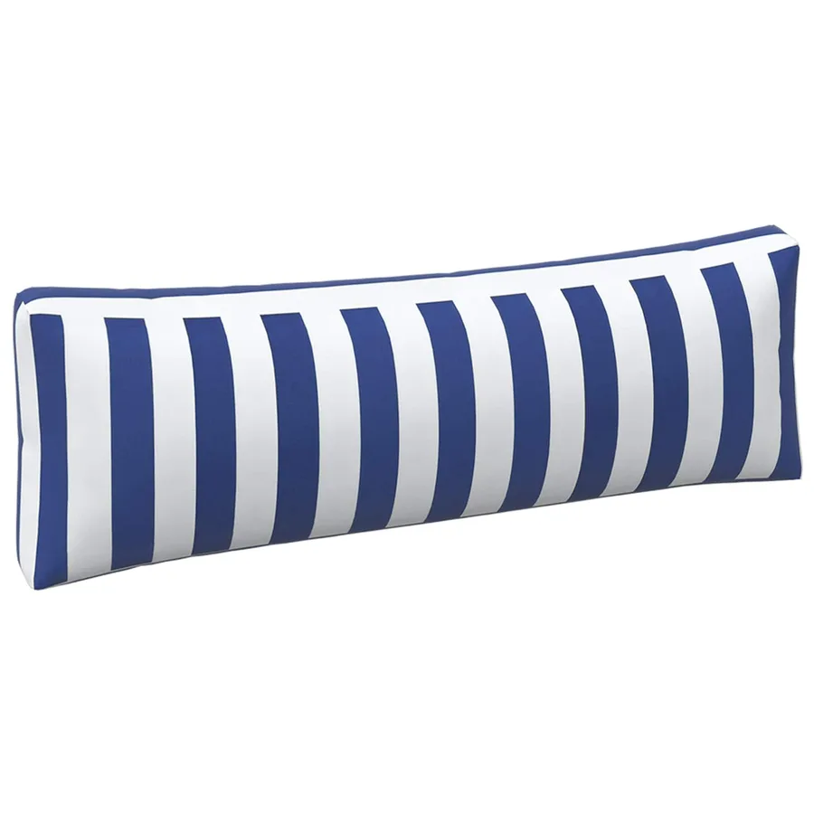 Coussin d'extérieur 3 pcs Bleu et Blanc 103 x 58 x 10 cm Tissu - 5