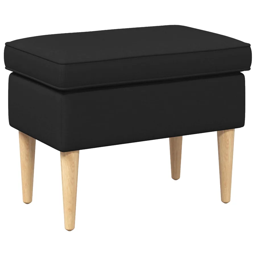 Pouf Noir 55 x 35 x 41 cm - 2