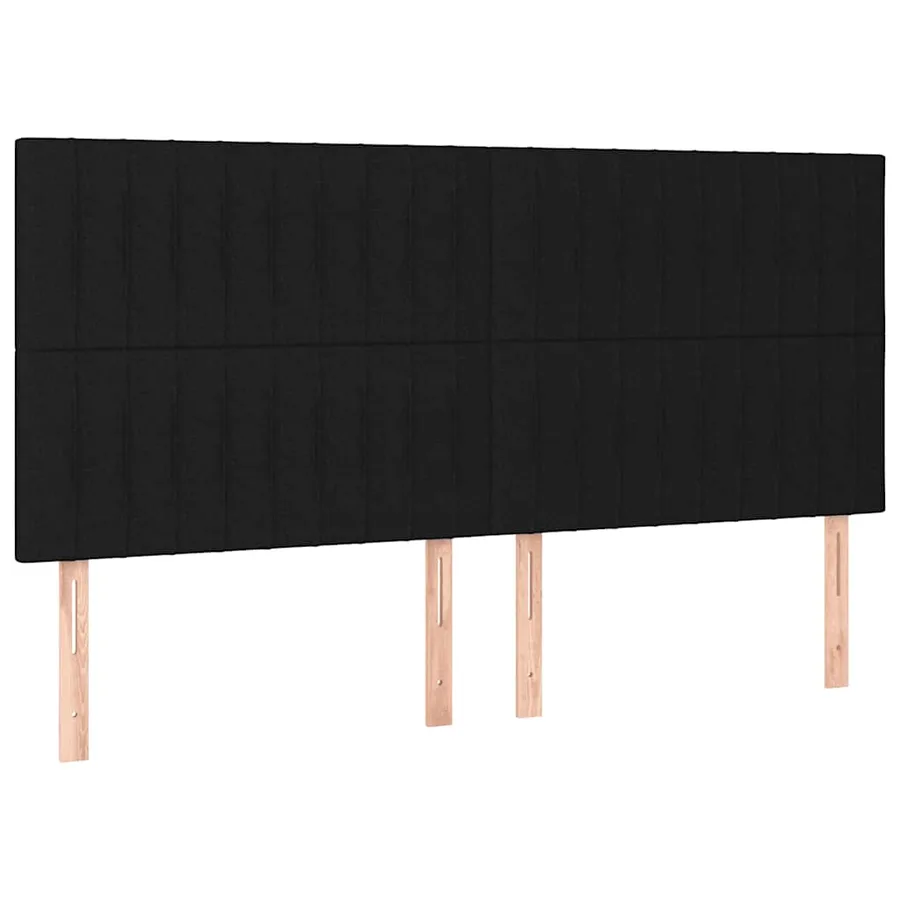 Cadre de lit sans matelas noir 180x200 cm tissu - 8