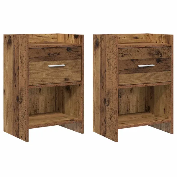 Tables de chevet 2 pcs Bois ancien 40 x 30 x 60 cm