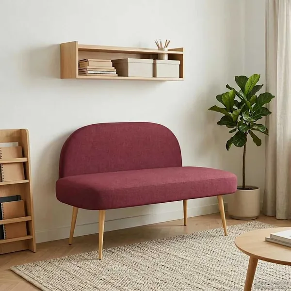 Banc rembourré avec dossier Bordeaux 110 x 60 x 76 cm Polyester